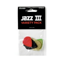 Dunlop Variety Jazz III Guitar Picks 6 pk