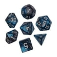 thumbnail image 2 of 7x Polyhedral Dices Smooth D4-D20 game polyhedral dices role for Math Teaching Bar Table Board Games Gray Blue, 2 of 7