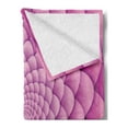 thumbnail image 2 of Pink Mandala Soft Flannel Fleece Blanket, Digital Lotus Flower with Abstract Spiral Flower Petal Leaf Effects, Cozy Plush for Indoor and Outdoor Use, 70" x 90", Pale Pink and Magenta, by Ambesonne, 2 of 5
