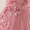 thumbnail image 5 of Girl Embroidery Strapless Shoulder Lace Princess Pageant Dress Prom Ball Gown, 5 of 6
