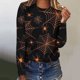 thumbnail image 1 of Ichuanyi liquidación de la moda mujer casualidad casual halloween halloween impreso cuello redondo de camiseta suelta blusa blusa ICHUANYI WER202308216191, 1 of 5