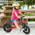 thumbnail image 2 of SPPTTY Kids Balance Bike with Glowing Wheels,12" Balance Bicycle for 2-5 Years Old,Red, 2 of 9