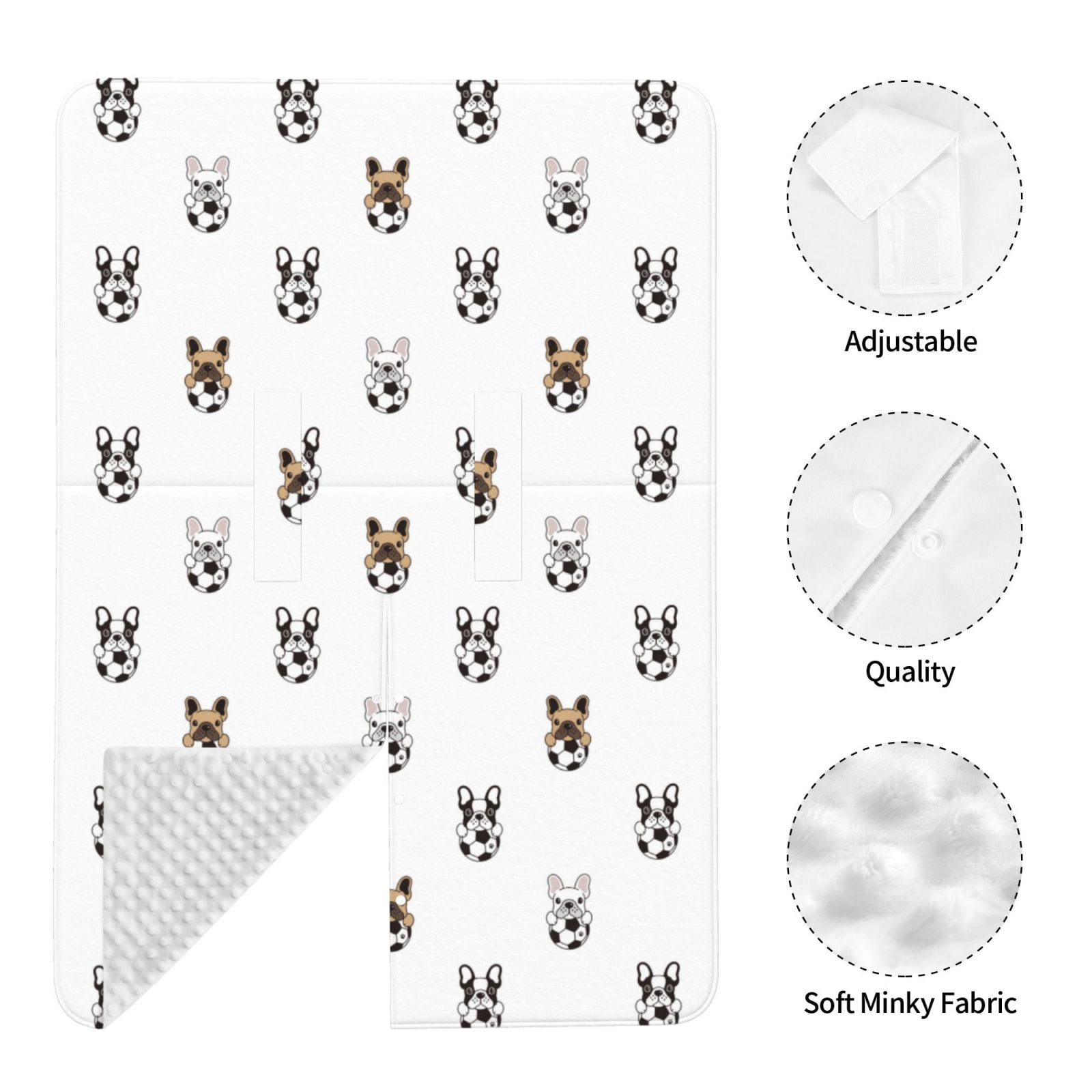 Car Seat Cover Baby - Cute French Bulldog Football Breathable Infant Car Seat Cover for Baby Carseat, Lightweight Comfort Baby Essentials Must Haves Newborn Stuff for Girl Boy