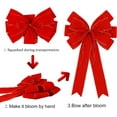 thumbnail image 3 of Dalrosia 2PCS Christmas Bows Outdoor Decorations, Large Velvet Wreath Bow for Xmas Tree Topper Home Front Door Decor, 3 of 5