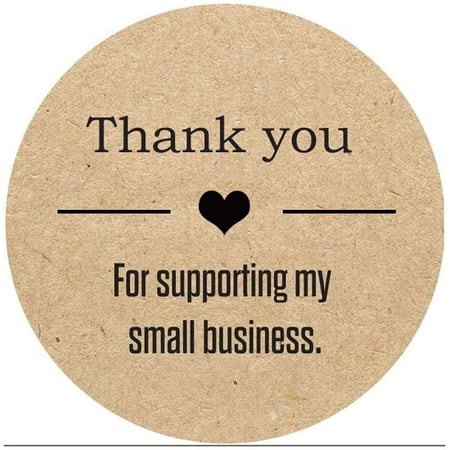 thank you for supporting my small business stickers round