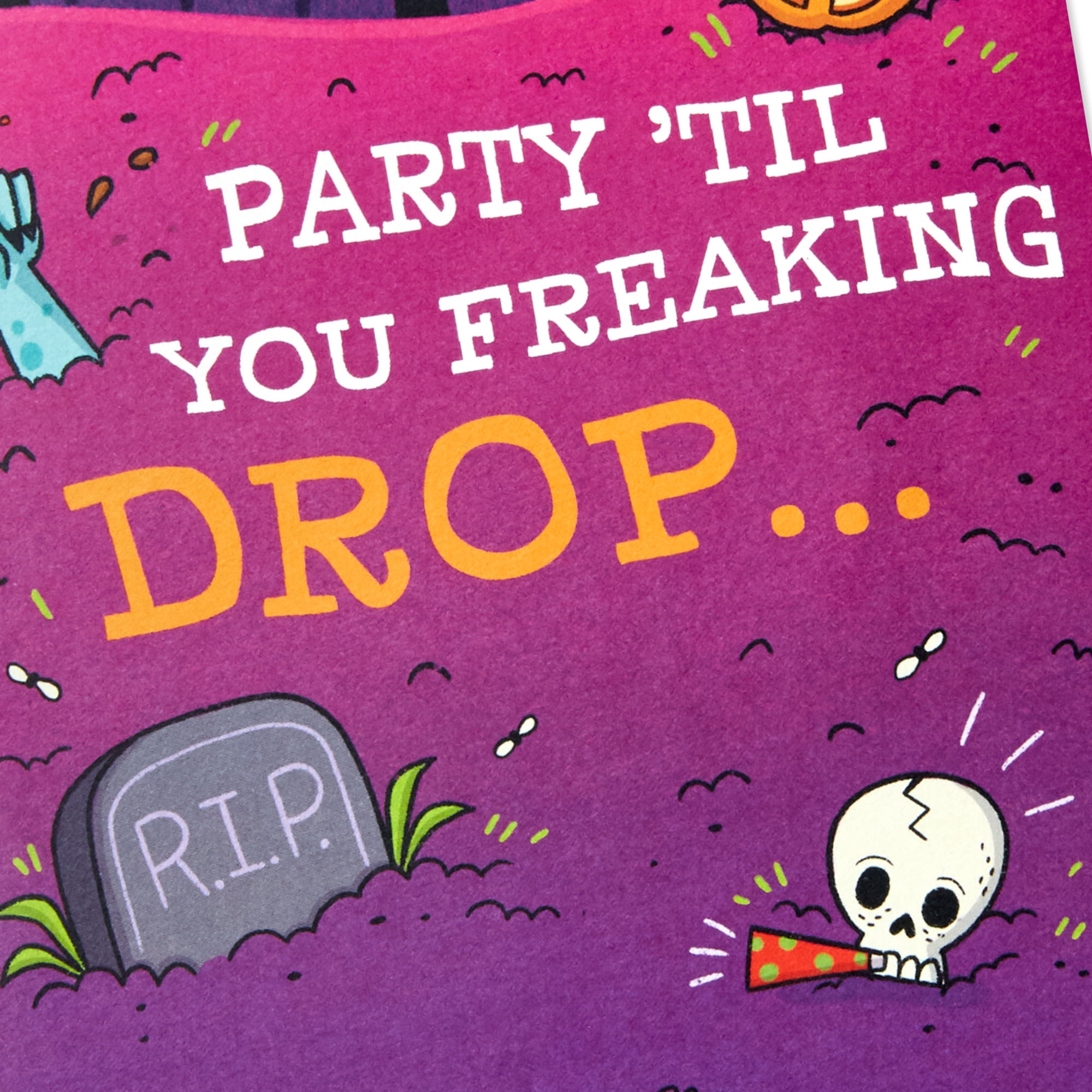 Hallmark Funny Musical Pop-Up Halloween Card With Light (Zombie Dance Party)