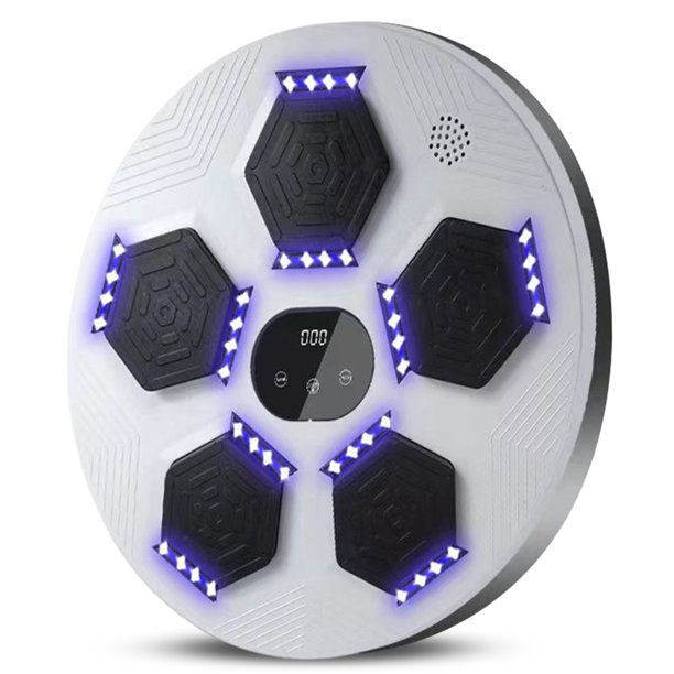 FLhrweasw Máquina Boxeo Con Música Electrónica LED Conexión BT Soporte Pared para El (blanco)