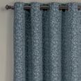 Luxury Fiorela Grommet Top Curtain Panel - Jacquard Floral Pattern, Light Filtering, Multiple Lengths