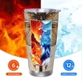 thumbnail image 6 of Salouo Vintage Dragonfly Artwork Print 20oz Tumbler with Lid,Stainless Steel Vacuum Insulated Tumbler Durable Insulated Coffee Mug Thermal Cup with Splash Proof Sliding Lid-Straw Three-piece Set, 6 of 8