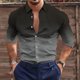 thumbnail image 1 of Men Casual Printed Long Sleeve Muscle Fitness Button Down Shirt Party T Dress Up, 1 of 8