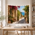 thumbnail image 5 of Mediterranean Village Alleyway with Sea View, Serene Coastal for Travel Lovers, Mediterranean Decor Art, Housewarming Gift, Tapestry Wall Hanging for Living Room and Bedroom, 5 of 7