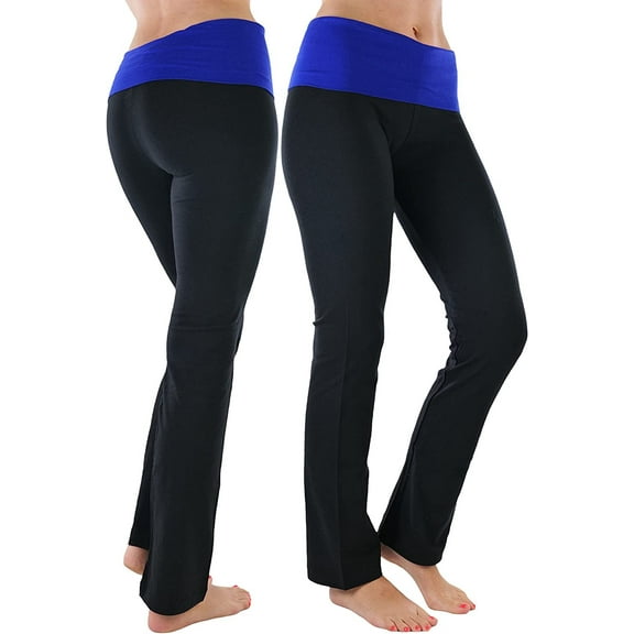 ToBeInStyle Women's Elastic Exercise Sweatpants w/Fold-Over Waistband