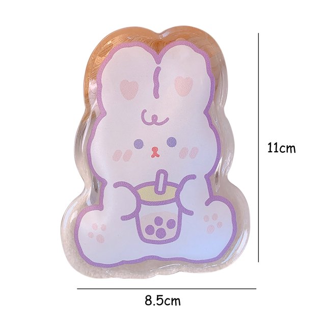 Bolsas calentadoras de manos de dibujos animados Calentador de agua de bolsa de agua caliente de llenado de agua (estilo E) Likrtyny Libre de BPA