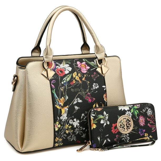 Dasein Women's Purses and Handbags Fashion Satchel Stylish Handbag Wallet 2  Pcs Set Tote Bags - Walmart.com - Walmart.com
