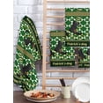 thumbnail image 2 of Happy St. Patrick's Kitchen Dish Towels for Drying Dishes Set of 2, Cute Legs Coin Green Shamrock Leaves Waffle Weave Microfiber Hand Tea Bathroom Towels Quick Dry & Absorbent Towel 15.7x23.6, 2 of 7