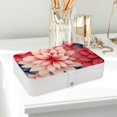 thumbnail image 6 of Flower PU Leather Necklace Organizer with Removable Compartment, Earring Holder, and Decorative Box - Portable Storage Case, 6 of 6