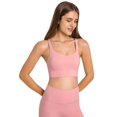 thumbnail image 5 of Top deportivo con tirantes cruzados para mujer, Top deportivo con realce para Yoga, sujetador corto de gimnasia, Fitness, deporte, transpirables, 5 of 5