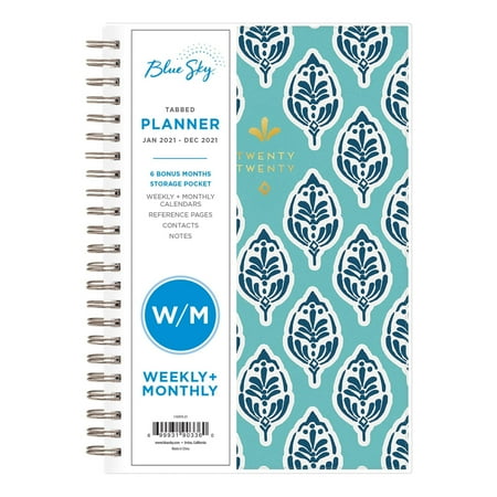 Blue Sky 2021 Weekly & Monthly Planner, 5" x 8", Sullana