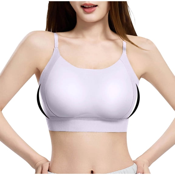 Ynynloco Jelly Bras for Women No Underwire Wireless Tshirt Bra Push Up Full Coverage Seamless Bralettes Sports Support