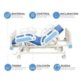 thumbnail image 3 of Cama de Hospital LUCIA Eléctrica Ajustable C/ Colchón Color Blanco-Azul Onof, 3 of 10