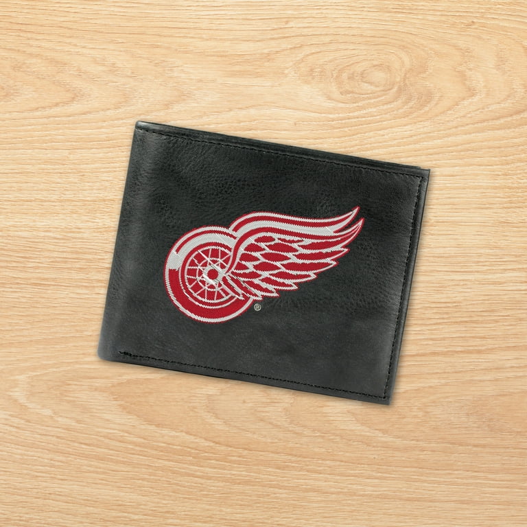 St Louis NHL Blues Embroidered Team Logo Black Leather Bi-fold Wallet