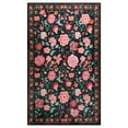 thumbnail image 2 of Balacho Soft Flannel Rustic Floral Area Rug, 9' x 12', Black, 2 of 8