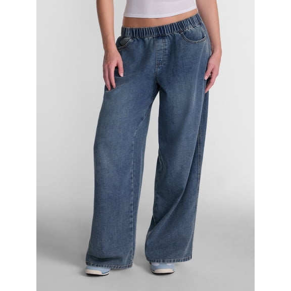 No Boundaries Baggy Pull On Pants, 31.5'' Inseam, Women's XXS-XXL