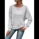 thumbnail image 1 of Blusas de Larga Suaves para Mujer, Cuello Redondo, Estilo Jersey, Informales, de Punto, con de Murciélago, Grandes, 2025 Gris XL, 1 of 9