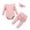 Pink C1, variant on Sets for Girls 3 Piece Cute Floral Printed Long Sleeve Jumpsuit Cuffed Pants and Headband Girls Outfits Size 0M-12M
