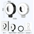 thumbnail image 7 of CRI 95+ Magnetic 3-in-1 Selfie Light with Mirror, 360° Rotating Mobile Phone Ring Led Light Clip, Portable Small Clip On Phone Selfie Light for Selfies, Video Recording Call (Black), 7 of 7