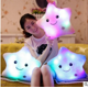 thumbnail image 3 of Peluche regalo de juguete LED estrella almohada luminoso lámpara de juguete cumpleaños infantil Navidad 24 cm x22 cm morado, 3 of 5
