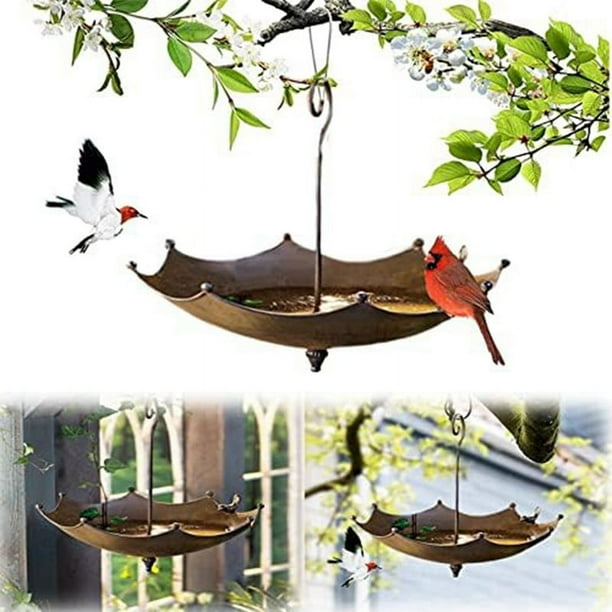 Symkmb UmbrellaShaped Bird Trough, Premium Hanging Bird Feeder Tray, Umbrella Bird Feeder for