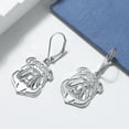 thumbnail image 4 of Bulldog Dog Necklace, Earrings, or Set for Women Sterling Silver Ginger Lyne Collection, 4 of 6