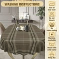 thumbnail image 5 of Plaid Oval Tablecloth Farmhouse 60"x120" Waterproof Table Cloth Washable Fabric Table Cover for Indoor/Outdoor Home Kitchen Dinner Decor, 5 of 6