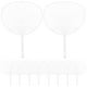 thumbnail image 1 of FELTECHELECTR Kit de 10 piezas de abanico japonés Uchiwa para manualidades (blanco), 1 of 7