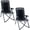Black-2 Pack, variant on EVER ADVANCED Folding Recliner Camping Chair with Adjustable High Back, Fully Padded, Portable Patio Reclining Chair for Adults, Grey