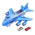 thumbnail image 2 of Aviones de juguete con coches de aleación, juguetes para niños, canción, música, avión, tobogán, modelo de avión para niños pequeños, niñas, niños, Azul Baoblaze Juguetes de avión, 2 of 8