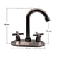 thumbnail image 2 of Llave Para Lavabo Negra Satinada De Baño Manerales Cruz Lujo Gris Oscuro Satinado, 2 of 3