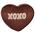 thumbnail image 1 of Bouclair Brown XOXO Decorative Heart Cushion, 1 of 5
