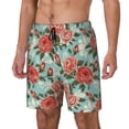 thumbnail image 2 of Uemuo Rose Flowers Pattern Mens Swim Trunks Quick Dry Board Shorts with Mesh Lining, Stretch Beach Shorts Quick Dry No-Chafing Board Shorts-3X-Large, 2 of 9