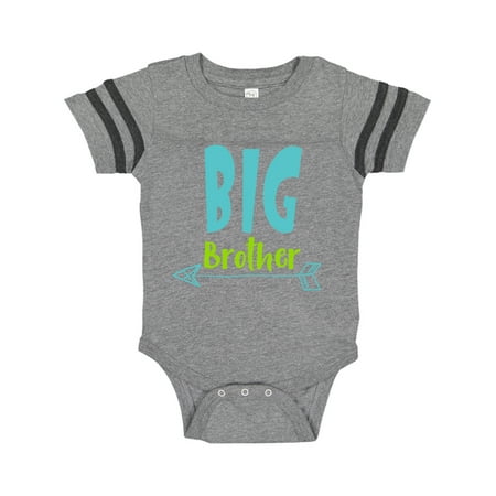 

Inktastic Big Brother Older Brother Arrow - Blue Green Gift Baby Boy Bodysuit