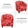 thumbnail image 4 of Funda para silla de club de Navidad, funda para silla de bañera, funda elástica de licra estampada para sillón, funda de sofá de Navidad, protector de muebles para sala de estar, fundas geométricas, 4 of 4