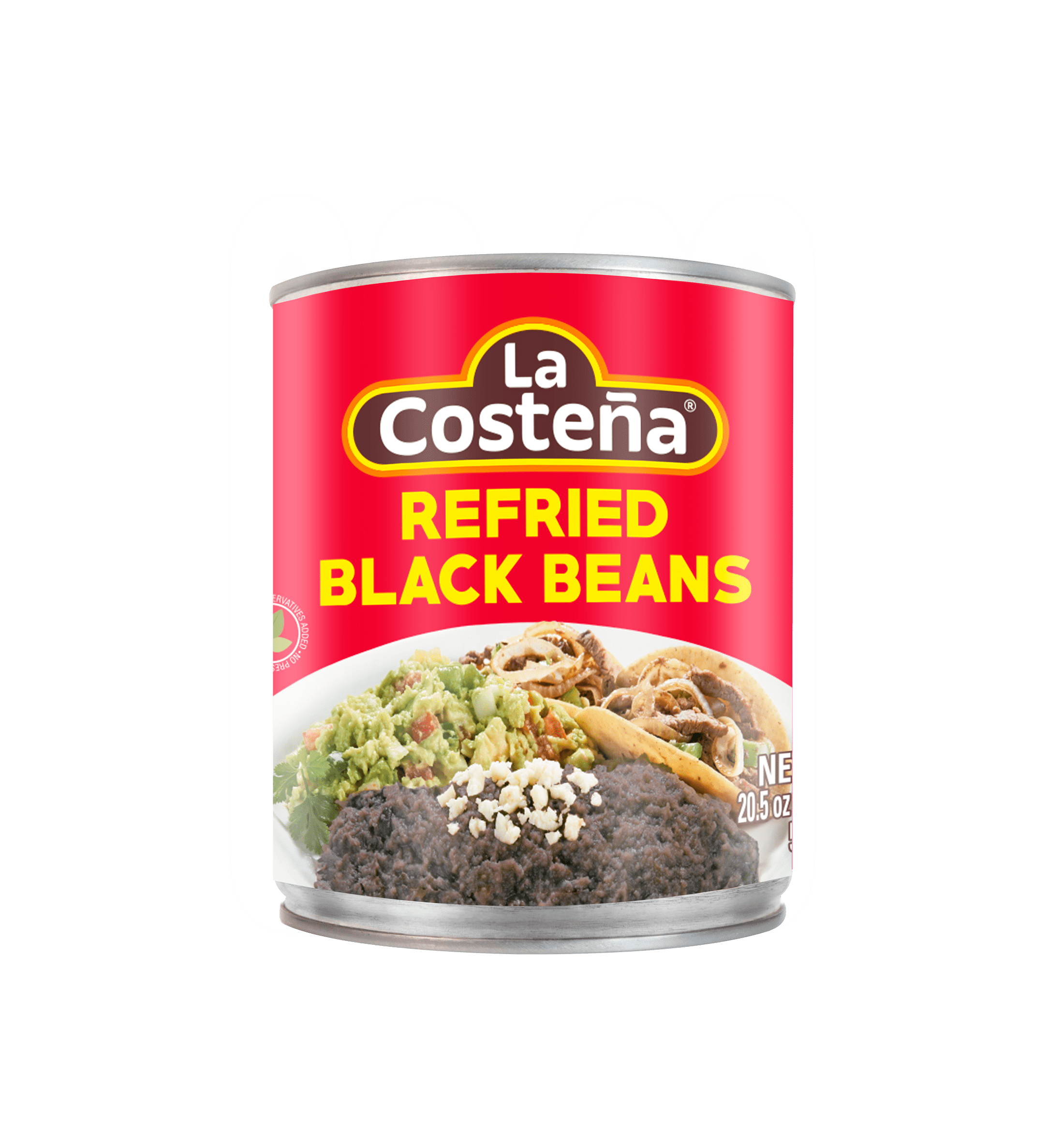 (12 pack) La Costeña Canned Refried Black Beans, 20.5 oz