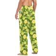 thumbnail image 6 of Green Lemon with Leaves joogoo Men's Pajama Pants Cotton Long Sleepwear Lounge Pants M, 6 of 7