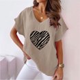 thumbnail image 1 of LSLJS Women V-neck Print T- Mode Confortable Cadeaux Blouses Tops, pour Femmes for Women, 1 of 5