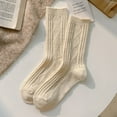 thumbnail image 2 of Women Wool Socks for Hiking Boot Warm Knit Cozy Winter Crew Duty Work Soft Sock, 2 of 2