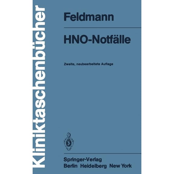 Kliniktaschenbücher Hno-Notfälle, (Paperback)