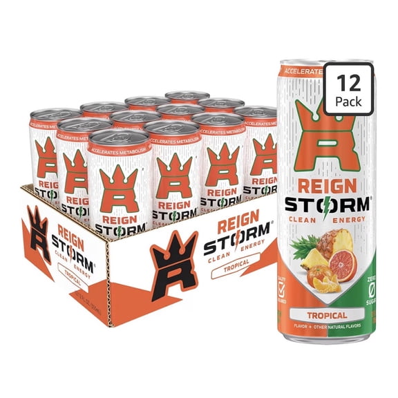 Reign Storm, Tropical, Clean Energy Drink, 12 fl oz (Pack 12)