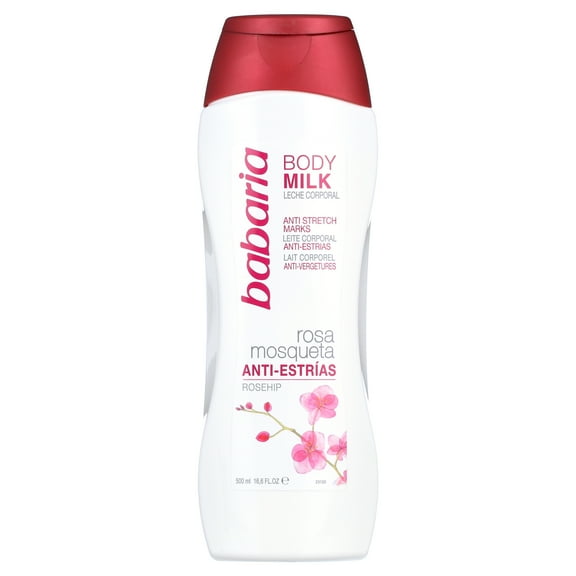 Babaria Anti-Stretch Marks Body Milk with Rosehip Oil Stretch Marks Reducer 16.6 fl. oz.