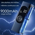 thumbnail image 2 of Tire Inflator Portable Air Compressor, 9000mAh Car Tire Air Pump, 2X Fast Inflation 150PSI Car Accessories with LED Light Portable Cordless Tire Inflator for Cars, Electric Bikes, Balls, Motorcycles, 2 of 5